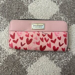 Juicy Couture Pink and Red Heart Wallet